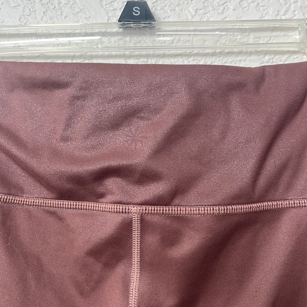Athleta Metallic Legging Pant Pink size Small - Picture 9 of 11